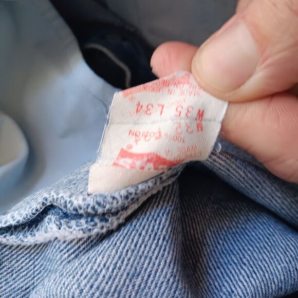 Vintage Levis 501 Denim Jeans Men's 32x31 Straight Button Fly Distress USA 80s - Picture 9 of 9